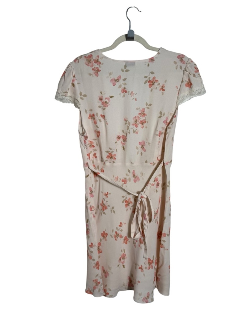 Rumored Floral Lace Trim Mini Dress Coquette Cottagecore‎ L NWOT - Picture 3 of 9